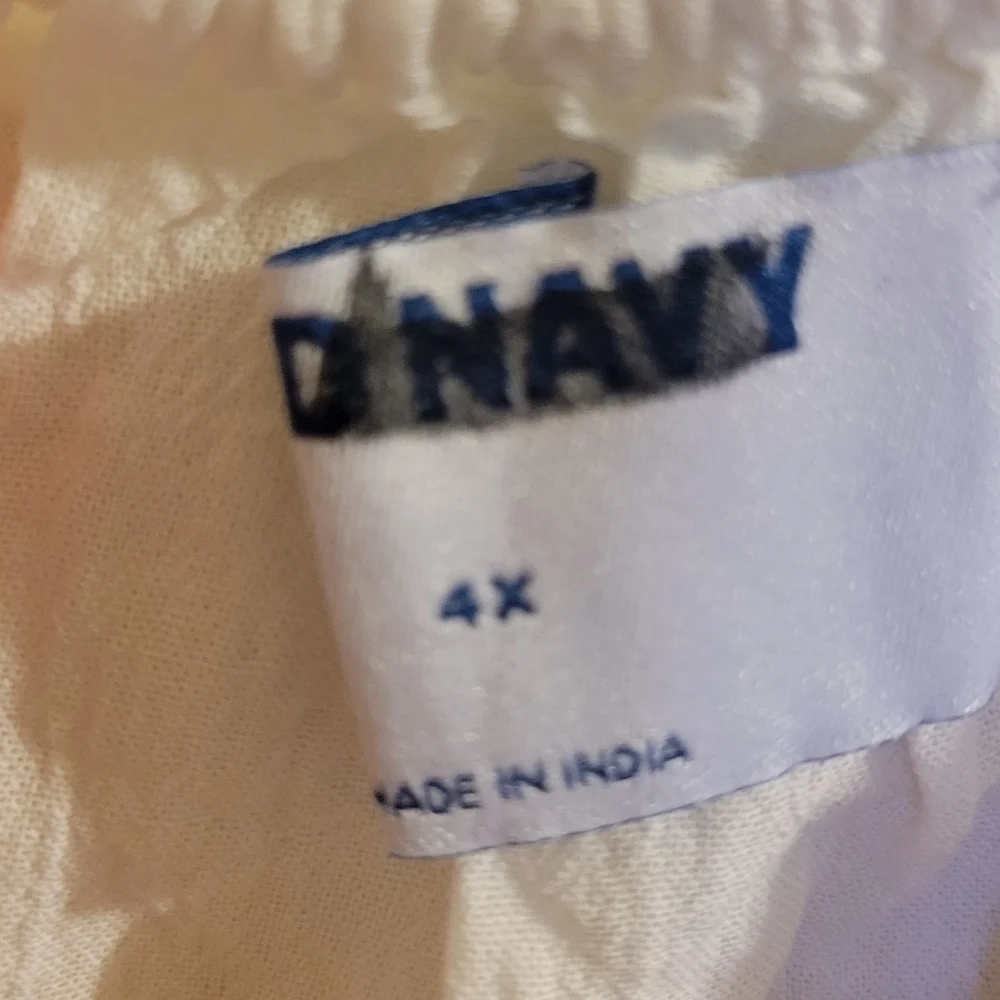 Old Navy White Puff Sleeve Blouse Size 4X NWOT - Picture 4 of 4